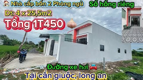 Bán căn nhà cấp bốn giá 1ty450 gồm 2PN, dt: 105m2 đường xe 🚘 tại cần giuộc, long an. 0901331162 Thi