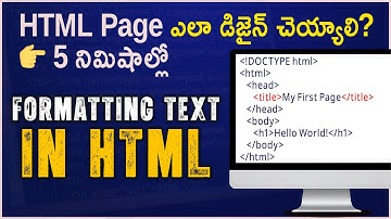 HTML Part 3 in Telugu | Formatting Tags Explained with Examples | Web Development in Telugu