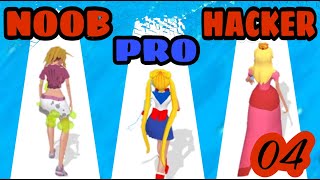 NOOB vs PRO vs HACKER in Makeover Run - MAX LEVEL in Makeover Run Game (iOS, Android) Gameplay screenshot 5