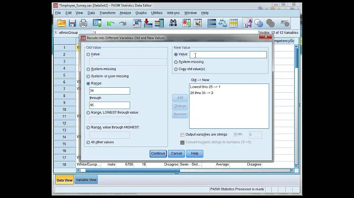 Recode scale variable into categories in SPSS