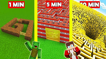 MAZE Build Battle In Minecraft - NOOB VS PRO CHALLENGE - Maizen Mizen Mazien Parody