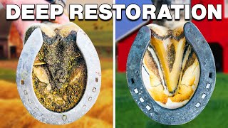 Horse Hoof Deep Clean | Satisfying Restoration | Farrier ASMR | Maupin Farrier Co