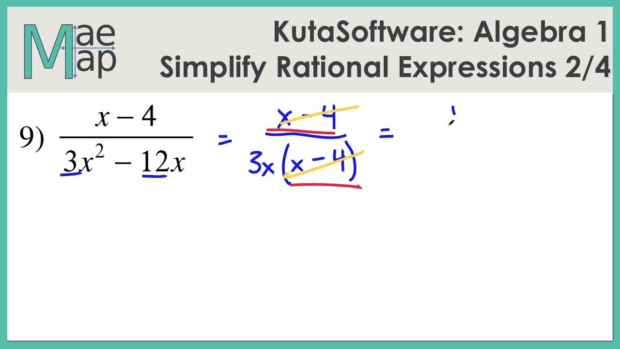 KutaSoftware: Algebra 11- Simplifying Rational Expressions Part 11 Inside Simplifying Rational Expressions Worksheet Answers