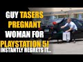 Pregnant Woman Tased for her PlayStation 5! Man Instantly Regrets It | Sameer Bhavnani