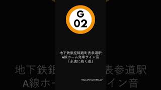 地下鉄銀座線表参道駅4番線発車サイン音 「永遠に続く道」