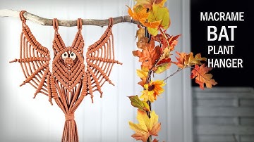 DIY Macrame Bat Plant Hanger | Spooky Halloween Decor