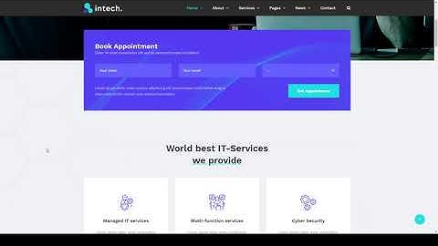 Intech - IT Solutions Company WordPress Theme web app startup