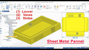 SolidEdge - Sheet Metal Tutorial || How to add Louver in SolidEdge || Create Vent in SolidEdge
