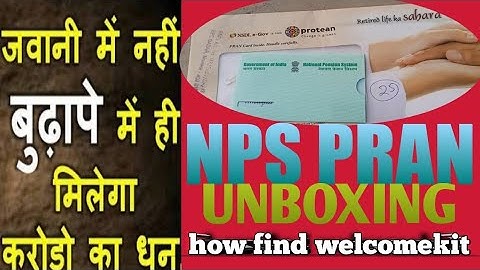 NPS PRAN AND WELCOME KIT UNBOXING,#NPS ,#PRAN,#TIER1#NPS  pension fund,#Retirement Planning