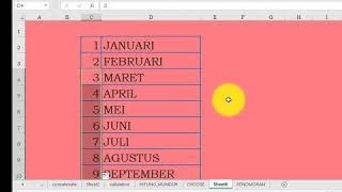 MENGGUNAKAN RUMUS CHOOSE PADA EXCEL
