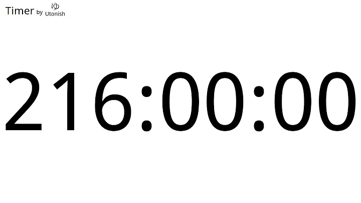 216 Hour Countdown Timer