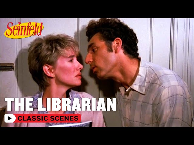 Kramer Is Touched By The Librarian | The Library | Seinfeld class=