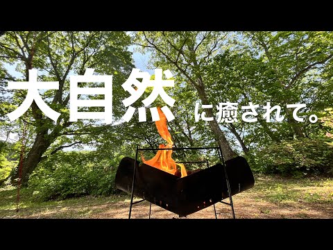 【ソロキャンプ】新緑の大自然で、ソロキャンプを大満喫‼︎青森県 七戸森林公園キャンプ場。