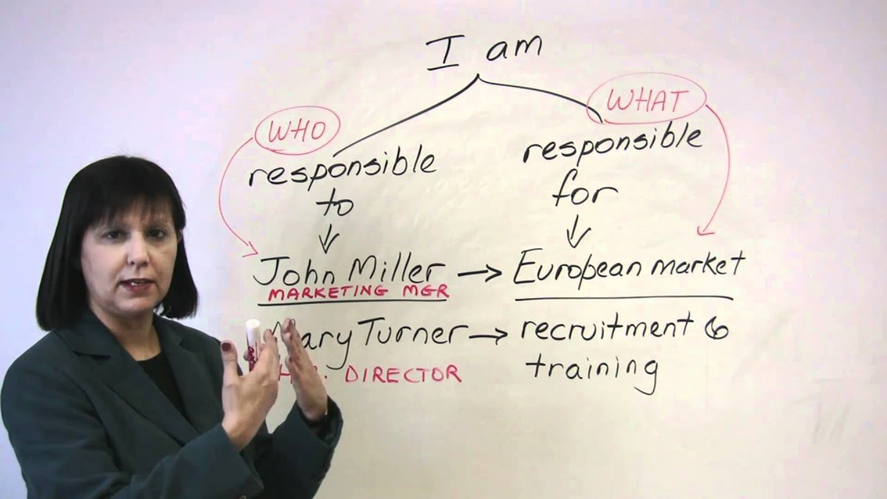 Business English - Talking about your Responsibilities