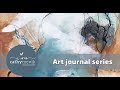 Expressive abstract painting and mark making in my art journal