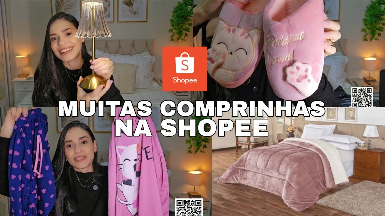 ACHADINHOS LINDOS E BARATINHOS NA SHOPEE, pantufa, cobertas, pijama, abajur