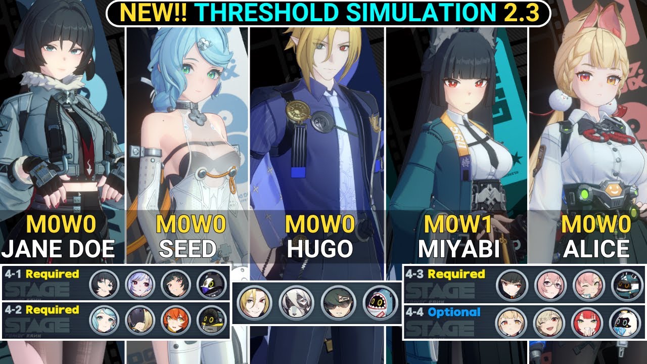 NEW END GAME MODE! | Jane Doe Seed Hugo Miyabi Alice Showcase | NEW!! Threshold Simulation | ZZZ 2.3