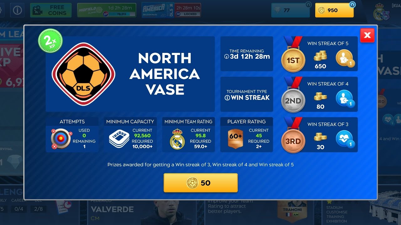 DLS Live 🔴 North America Vase | Can I Win 5 in a Row? 😱