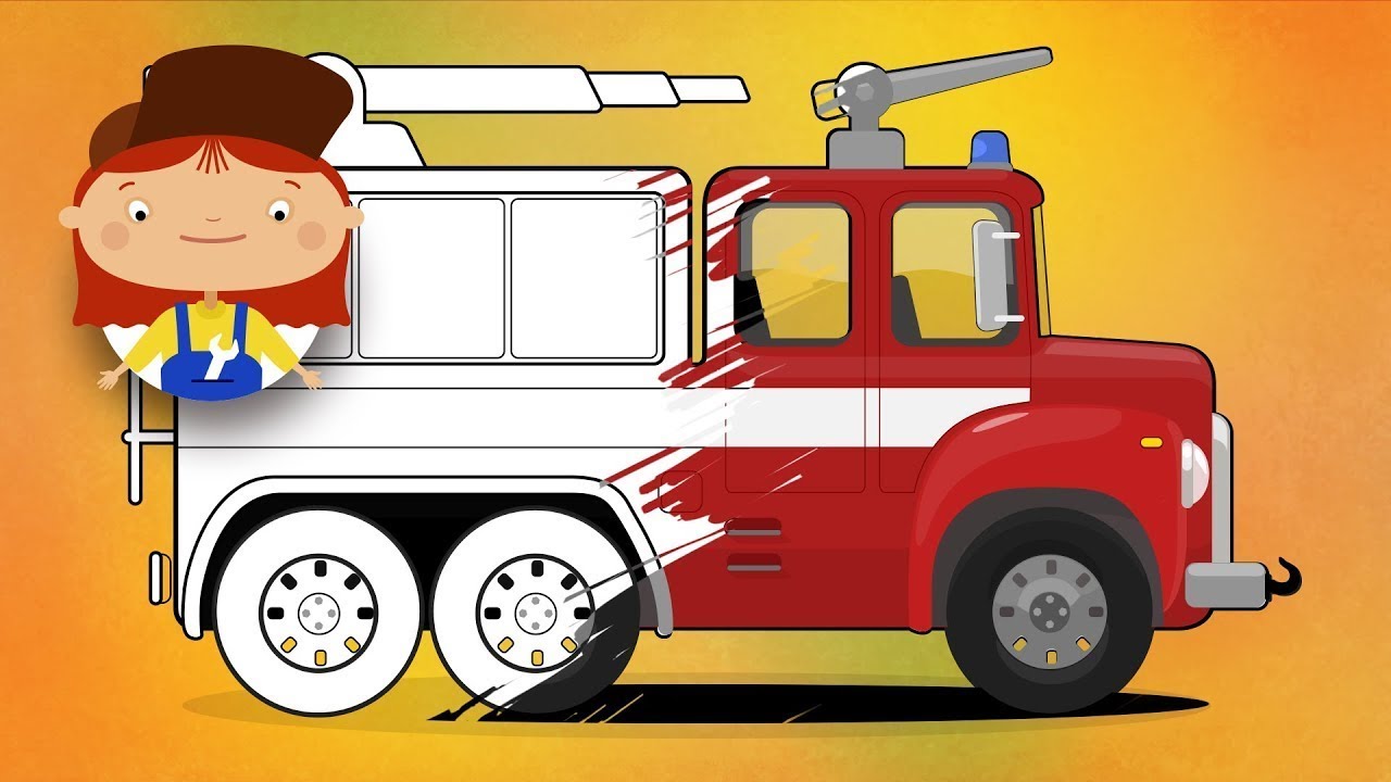 Desenho de Um caminhão de bombeiros para Colorir - Colorir.com