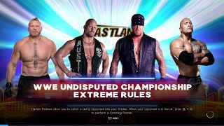 WWE Fatal Way Extreme Rules Match The Rock, The Undertaker, Stone Cold & Brock Lesnar