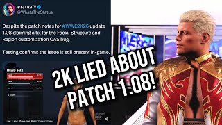 2K LIED AGAIN! Patch 1.08 BROKE WWE 2K26 