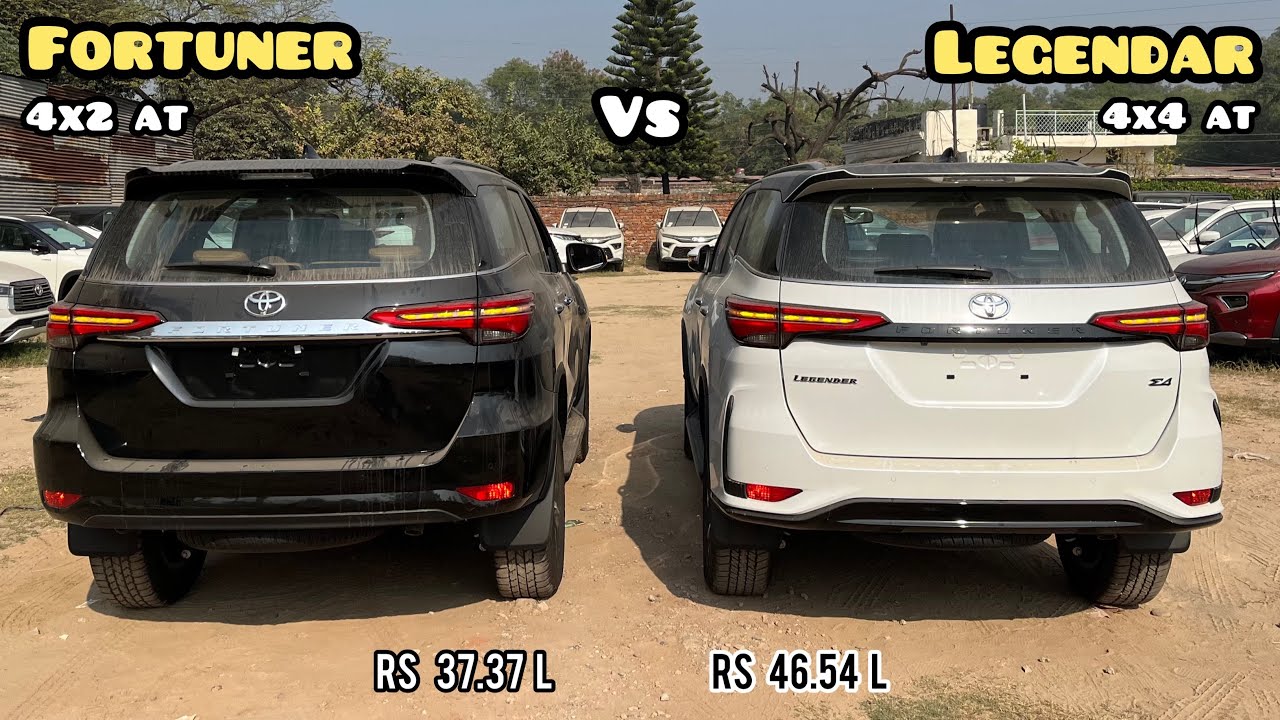 New toyota fortuner vs fortuner legender 2023 black vs white 4x2 at