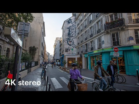 Walking in Paris – Rue Saint-Andre-des-Arts (4K, Stereo Sounds)
