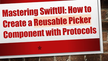 Mastering SwiftUI: How to Create a Reusable Picker Component with Protocols