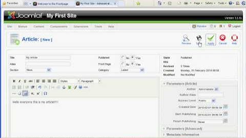 08 Creating content using articles, categories, and sections in Joomla -part1