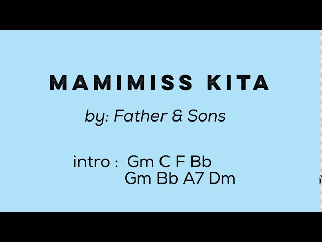 MAMIMISS KITA - lyrics with chords class=