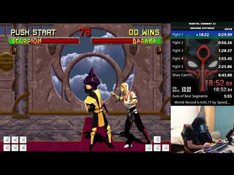 Mortal Kombat II (Arcade) - Speedrun - Blindfolded - Baraka - 31:54 [WR]