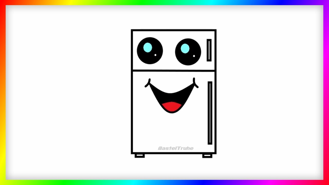 How To Draw A Cute Refrigerator Draw A Fridge YouTube