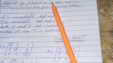 Linear transformation | linear oprators|Invertible|Linear algebra question|Gate 2005 solve questionI