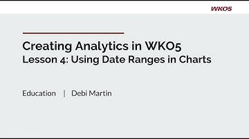 Creating Analytics in WKO5, Lesson 4: Using Date Ranges In Charts