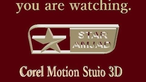 Corel Motion Studio 3D Logo Title tutorial Part 3 by, Amjad Graphics Designer