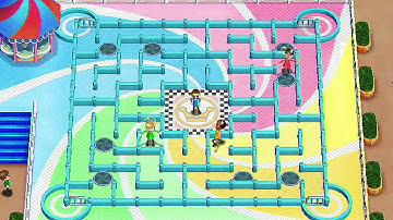Wii Party - 4 Player Minigame - Maze Daze