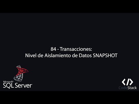 Video: ¿Qué es el nivel de aislamiento de instantáneas en SQL Server?