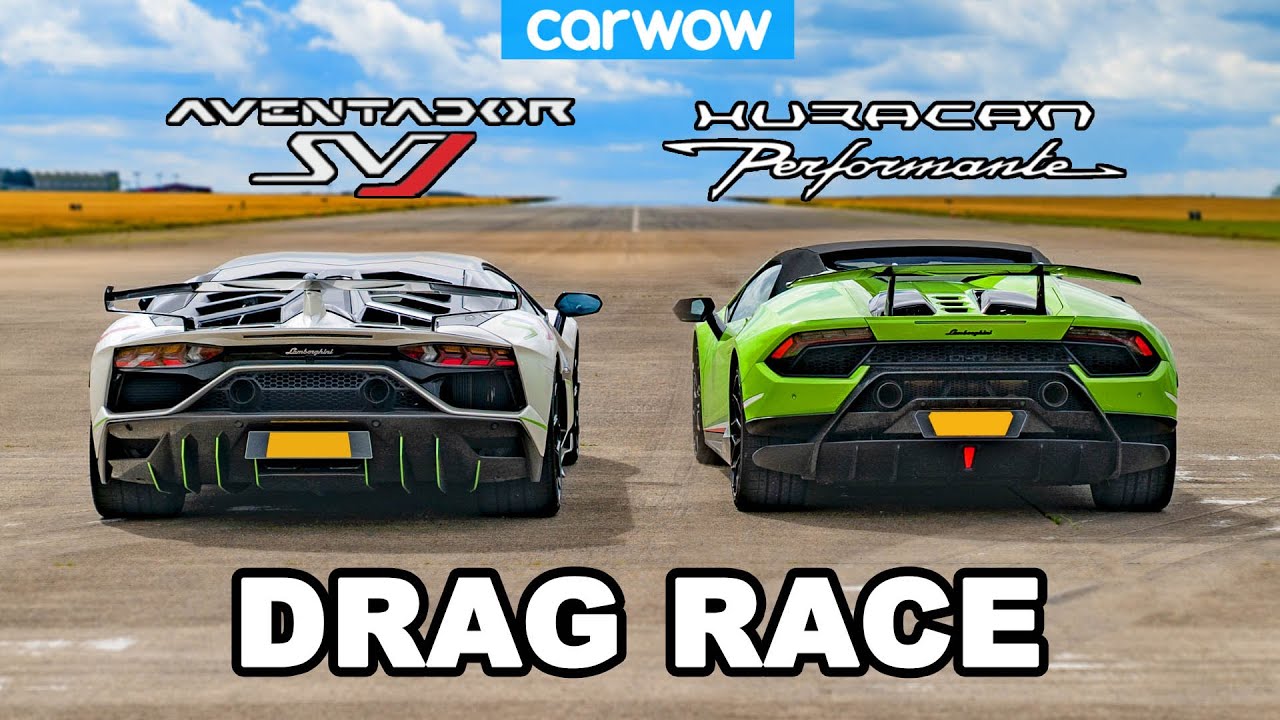 Lamborghini Aventador SVJ vs Huracan Performante DRAG RACE - YouTube