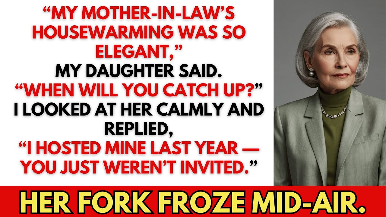 «Новоселье моей свекрови было таким элегантным», — сказала моя дочь. «Когда же ты наконец догониш...