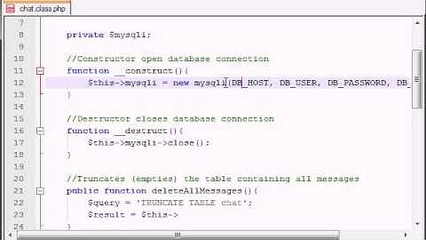 AJAX Chat Tutorial - 6 - Deleting Messages