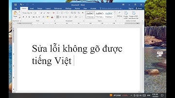 Sửa lỗi không gõ được tiếng Việt trong Window hoặc Word, Excel