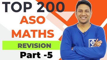 ASO MATHS II TOP 200 II PART - 5 II By Jogesh Sir II