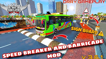 🤩🎀Speed breaker and barricade mod for bussid😃 || only 30 mb🤫 || bussid mod review || TAMIL