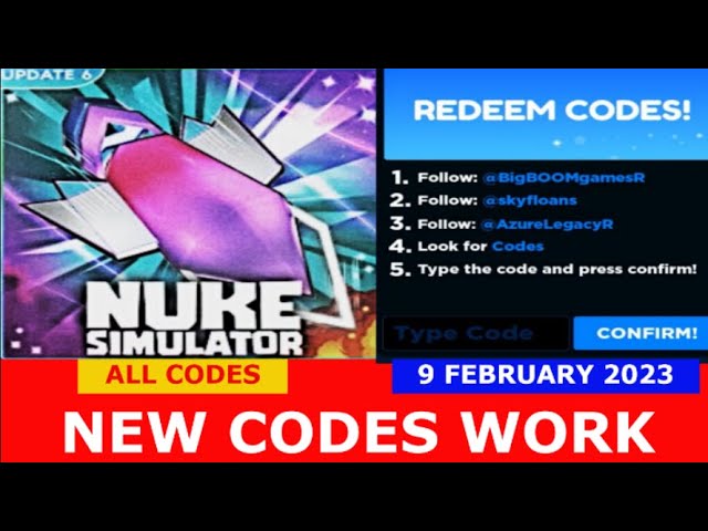 Roblox: Nuke Simulator codes (December 2023)