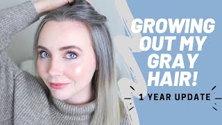 Growing Out Gray Hair  1 Year Update + My Tips