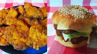 برغر الدجاج المقرمش( burger chicken crispy) مع تتبيلة روعةهديييك التڨرميشة هبااال و الببنة خيال ?