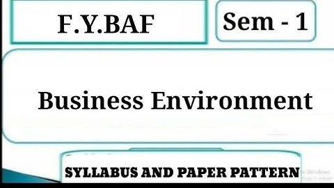 #1 FYBAF SEM -1 | Environmental Studies| Syllabus and Paper Pattern| Mumbai University|