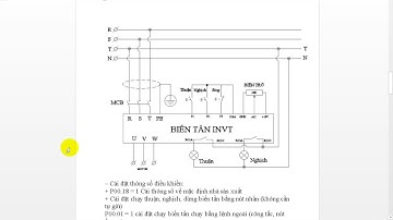 Hướng dẫn sử dụng Biến tần Invent để  điều khiển động cơ chạy thuận nghịc bằng nút nhấn có sơ đồ đấu