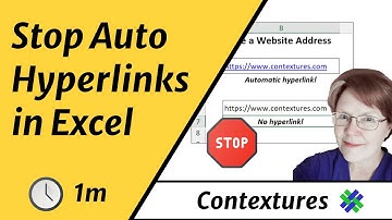 Remove and Prevent Automatic Hyperlinks in Excel