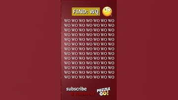 Find WQ, where? | Brain Teaser IQ Test #shorts #different #puzzles #opticalillusion